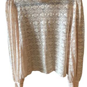 Pink lace high neck top Treasure & Bond XL